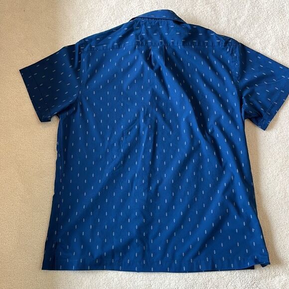 Van Heusen Men’s Blue Short Sleeve Man's Pocket Dress Shirt XLarge Slim … - Picture 5 of 7